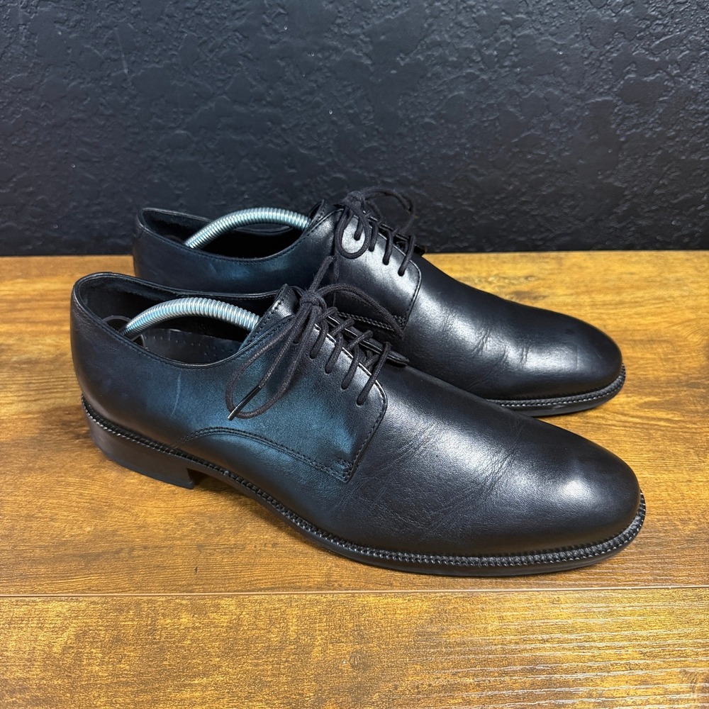 Cole Haan Cambridge C12203 Black Leather Plain Toe Oxford Mens Size 10M